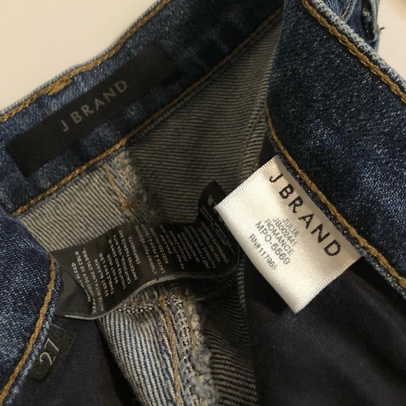 J Brand Women's Julia High Rise Romance Flared Raw Hem Jeans 27 - Picture 7 of 8